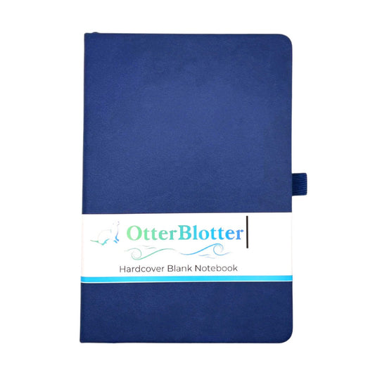 Otter Blotter - A5 Hardcover Journal - BLANK - Blue - Notegeist