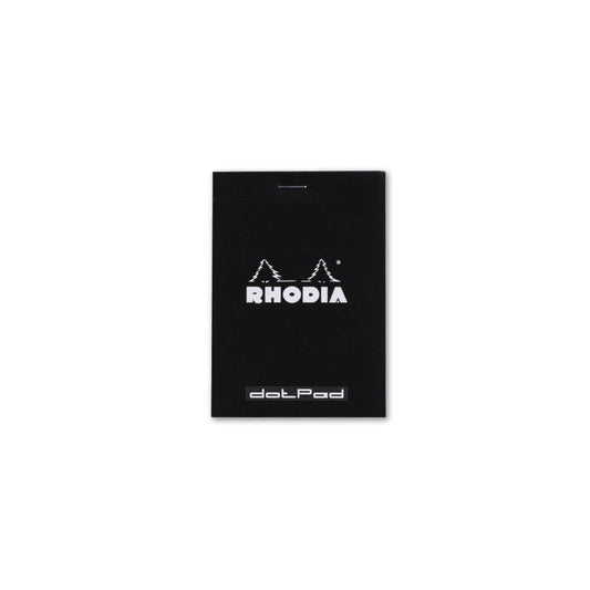 Rhodia #12 - Top-stapled A7 Notepads - DotPad Black - Notegeist