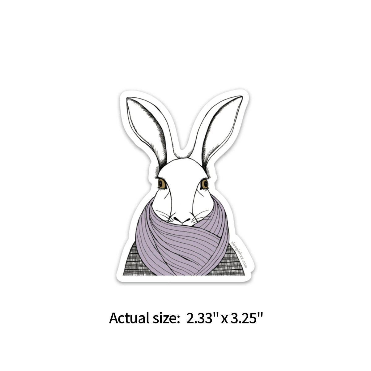Sloe Gin Fizz Sticker - Bundled Up Bunny