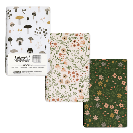 EVERYDAYS Modern – Mushrooms (Dot grid) - Notegeist Bindery