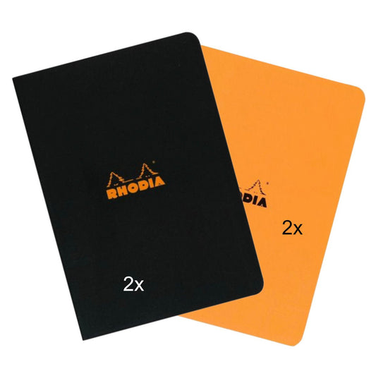 CLOSEOUT - Rhodia A4 SIDE-stapled Notebooks - Lot of 4 - Lined - Notegeist
