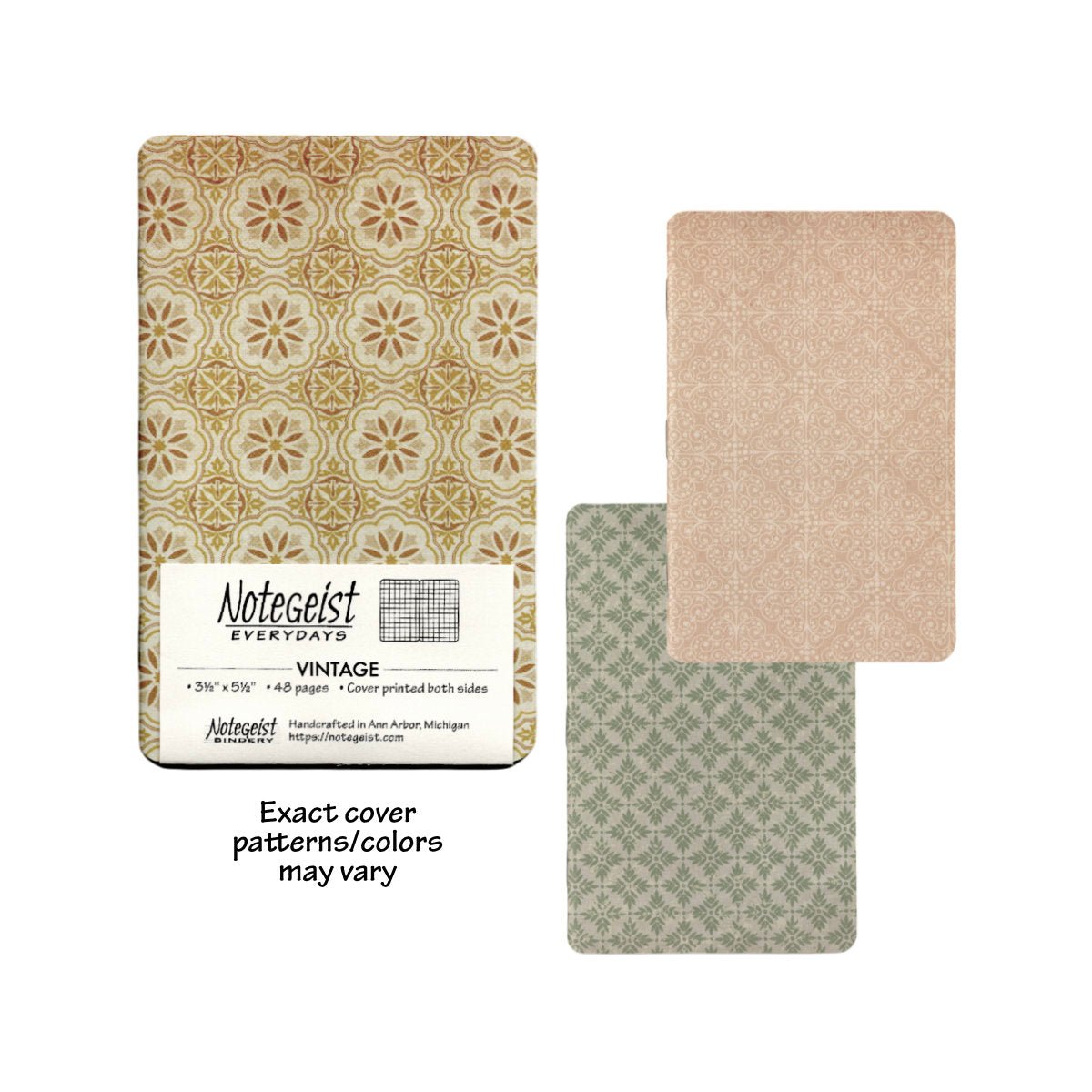 Notegeist Everydays - Pocket Notebooks - Vintage Wallpaper - Notegeist