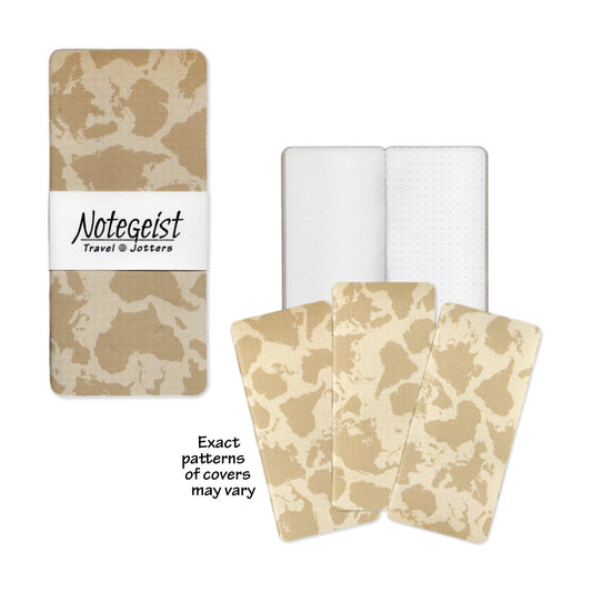 Notegeist Travel Jotters - Continents Skin - Notegeist