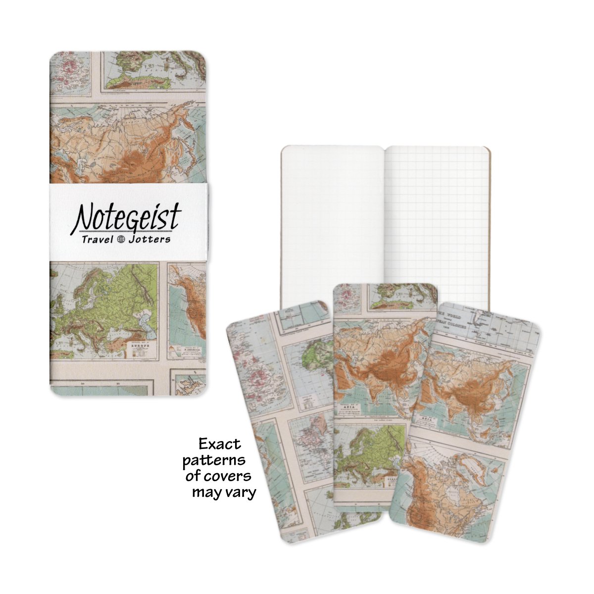 Notegeist Travel Jotters - Framed Maps - Notegeist