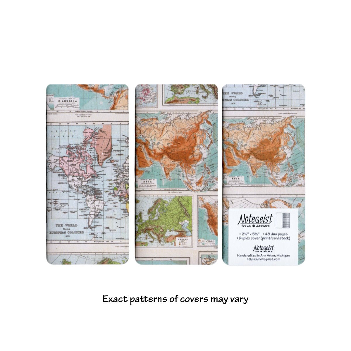 Notegeist Travel Jotters - Poster Maps - Notegeist