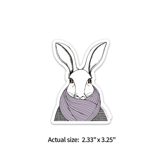 Sloe Gin Fizz Sticker - Bundled Up Bunny - Notegeist