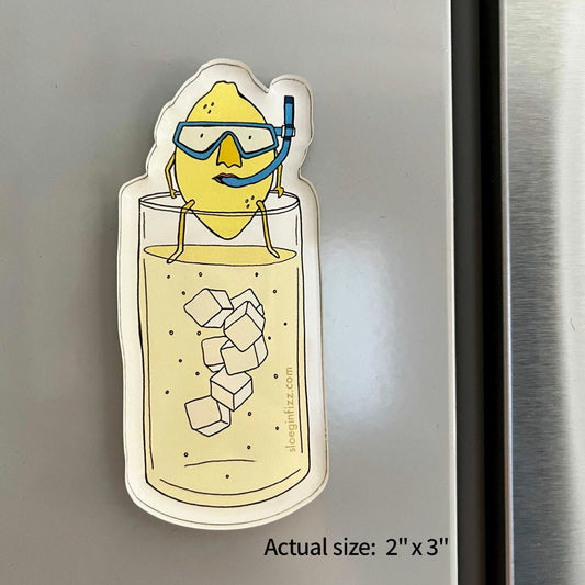Sloe Gin Fizz Sticker - Lemons Make Lemonade (Magnet) - Notegeist