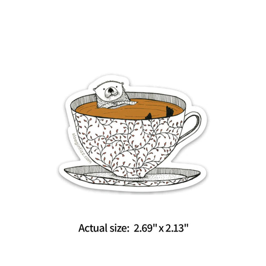 Sloe Gin Fizz Sticker - Tea Otter - Notegeist