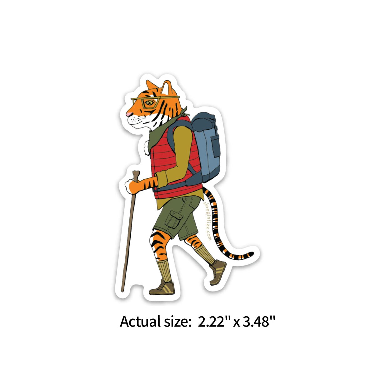 Sloe Gin Fizz Sticker - Tiger on the Trail - Notegeist