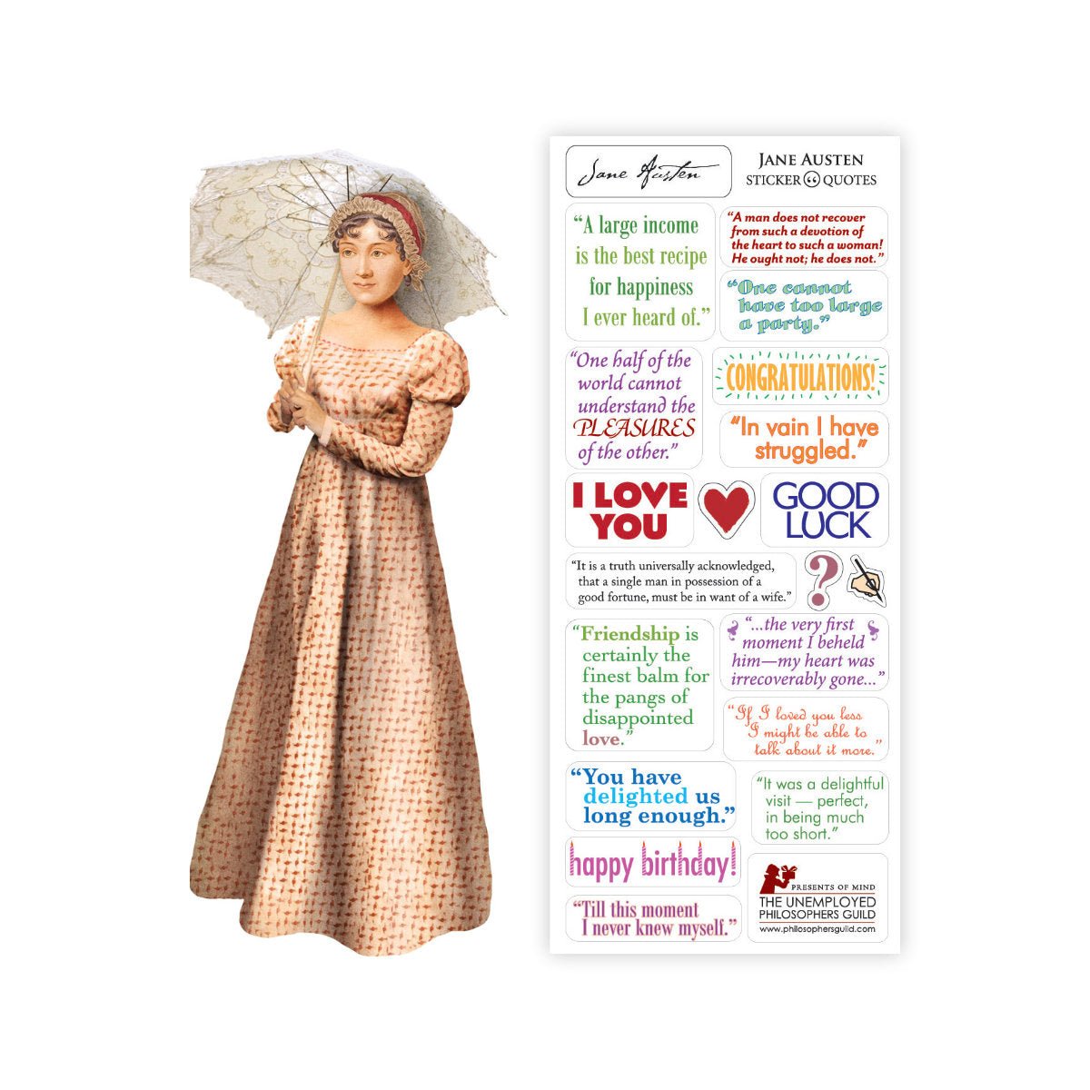 UPG Quotable Notable Greeting Card - Jane Austen - Notegeist