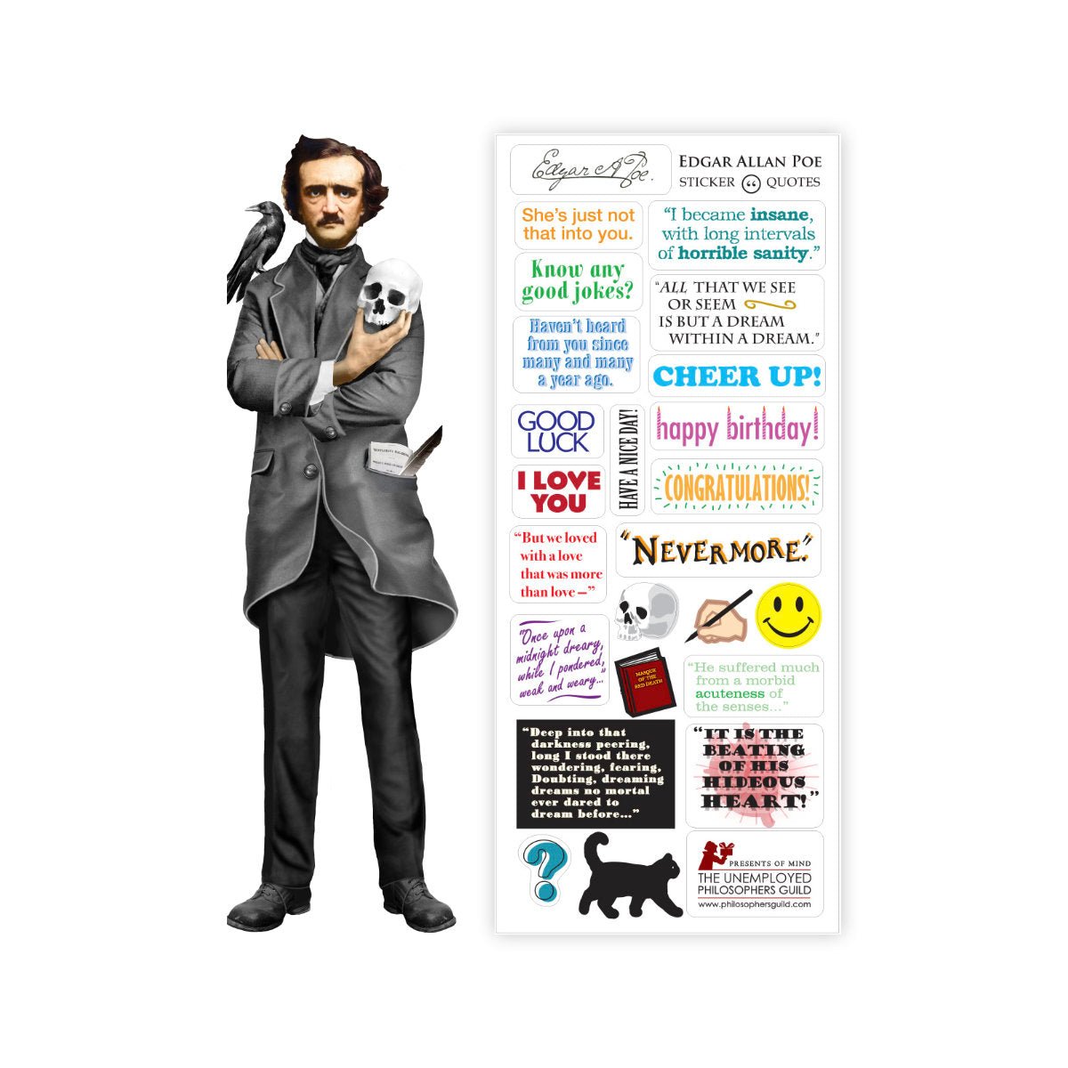 UPG Quotable Notable Greeting Card - Poe - Notegeist