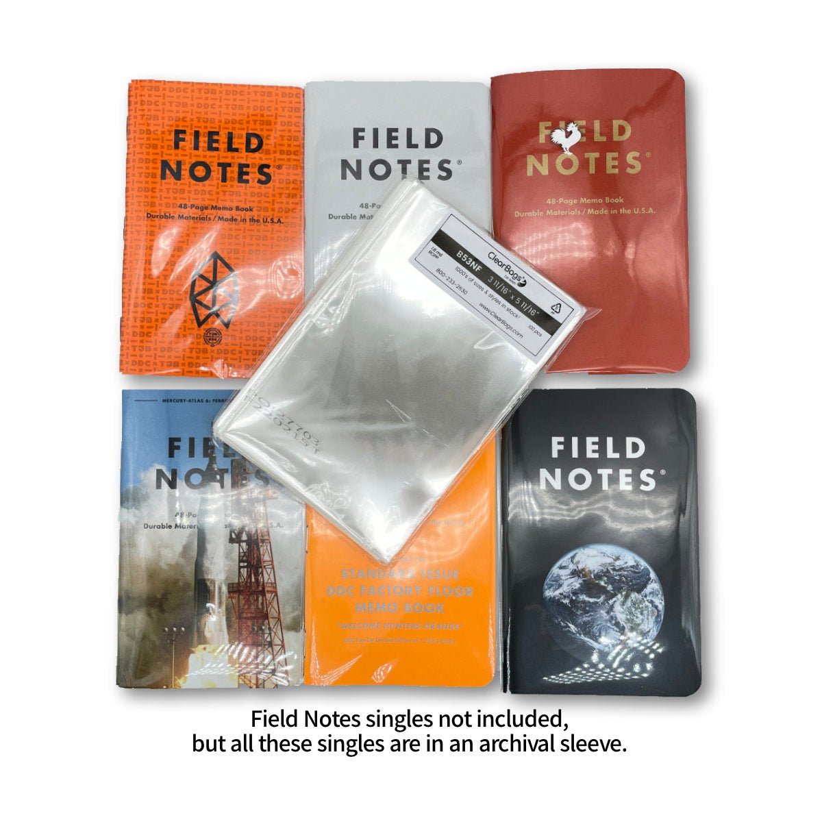 Archival Single Pocket Notebook Sleeves - Notegeist