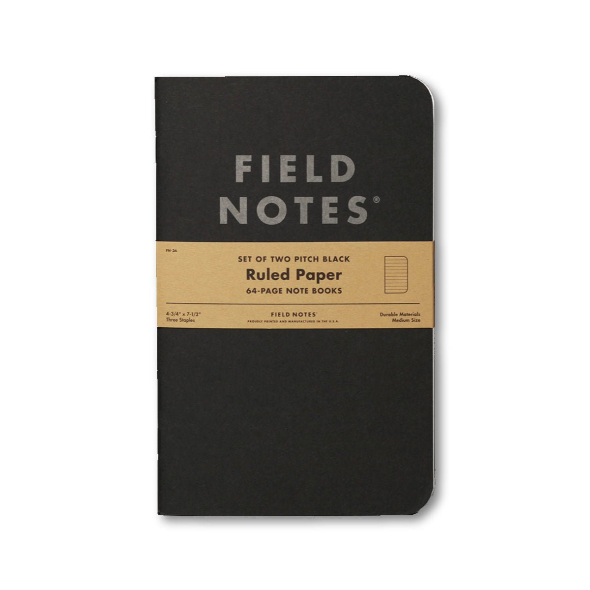 Field Notes - Pitch Black - Large Ruled - Notegeist