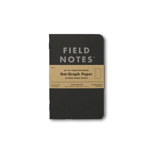 Field Notes - Pitch Black - Pocket Dot Grid - Notegeist