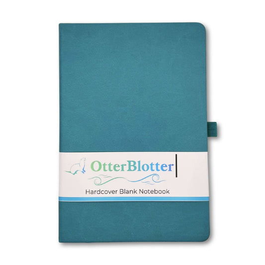 Otter Blotter - A5 Hardcover Journal - BLANK - Aqua - Notegeist
