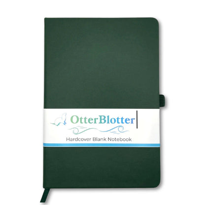 Otter Blotter - A5 Hardcover Journal - BLANK - Green - Notegeist