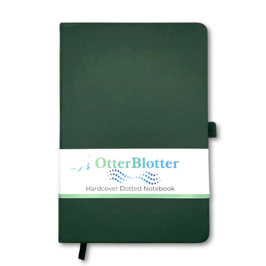 Otter Blotter - A5 Hardcover Journal - DOT GRID - Green - Notegeist