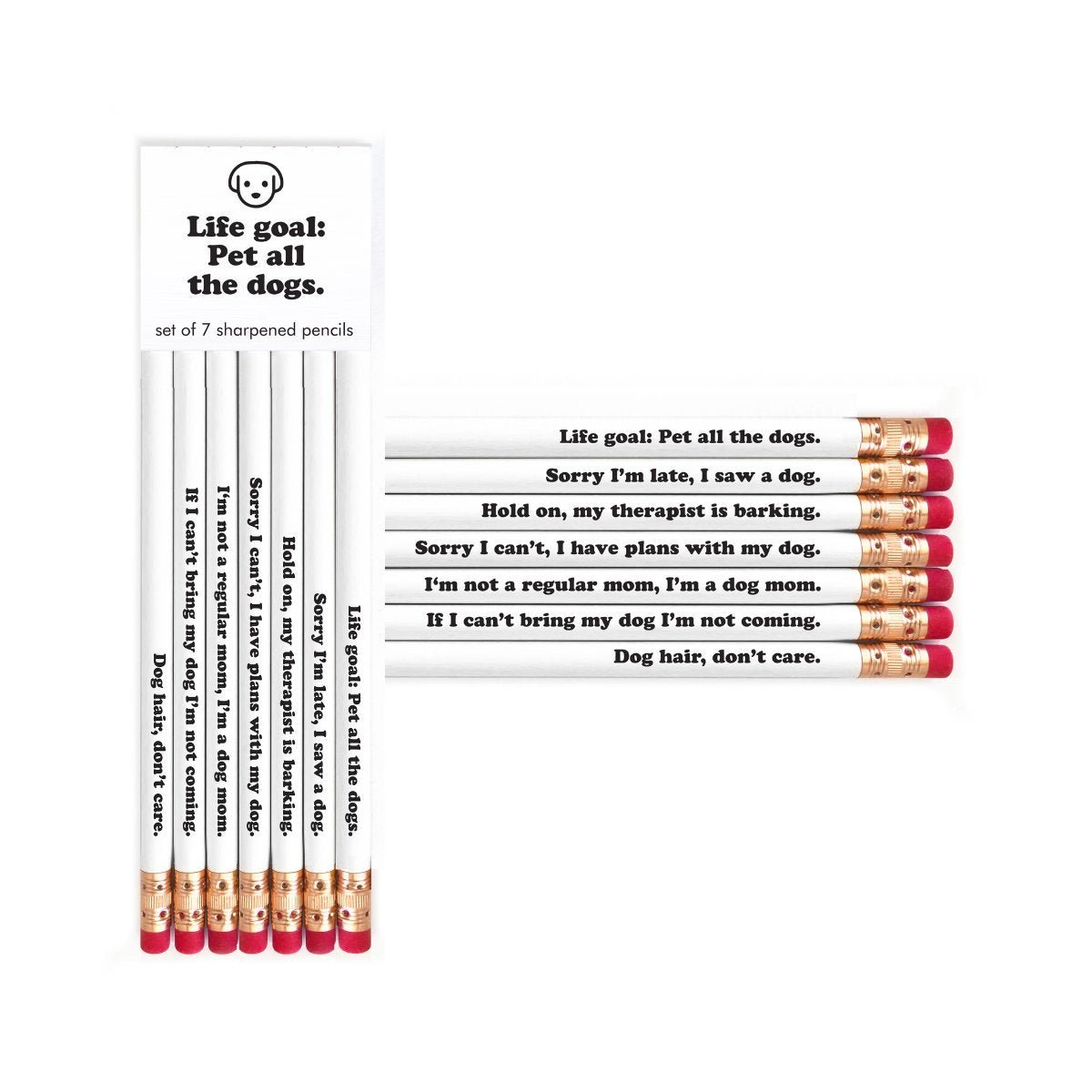 Quotable Pencil Pack - LIfe Goal: Pet All the Dogs - Notegeist