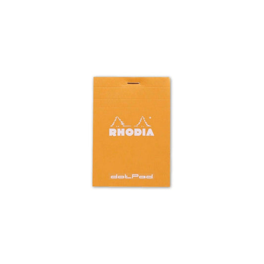 Rhodia #12 - Top-stapled A7 Notepads - DotPad Orange - Notegeist