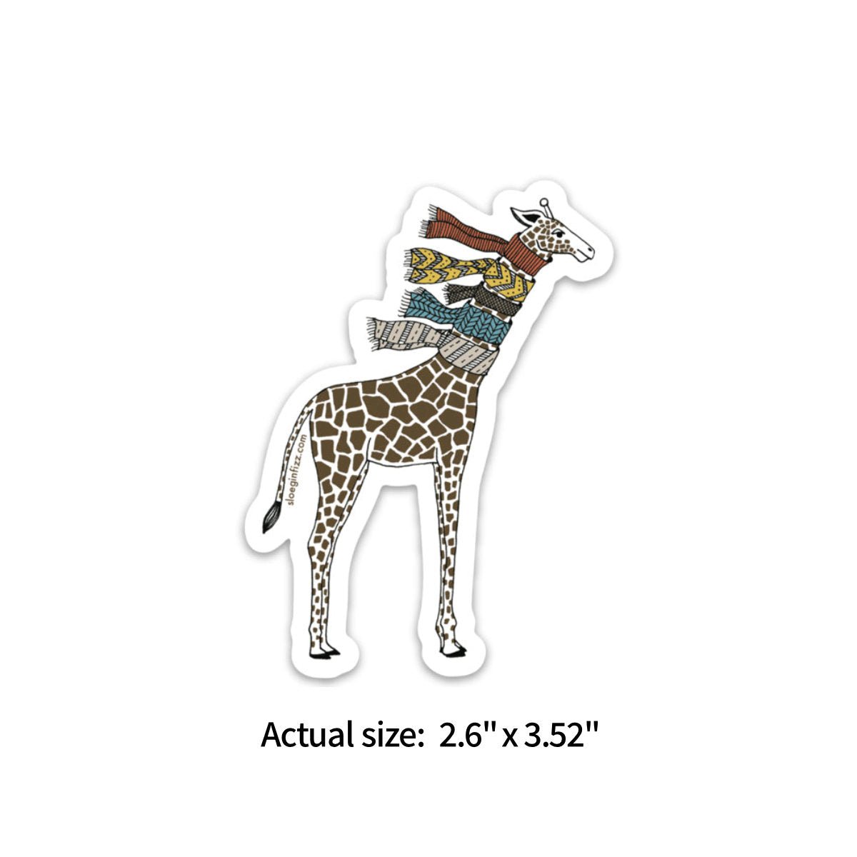 Sticker - Giraffe With Scarves - Notegeist