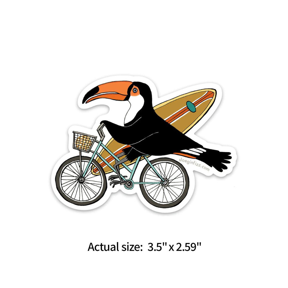 Sticker - Toucan Surfer - Notegeist